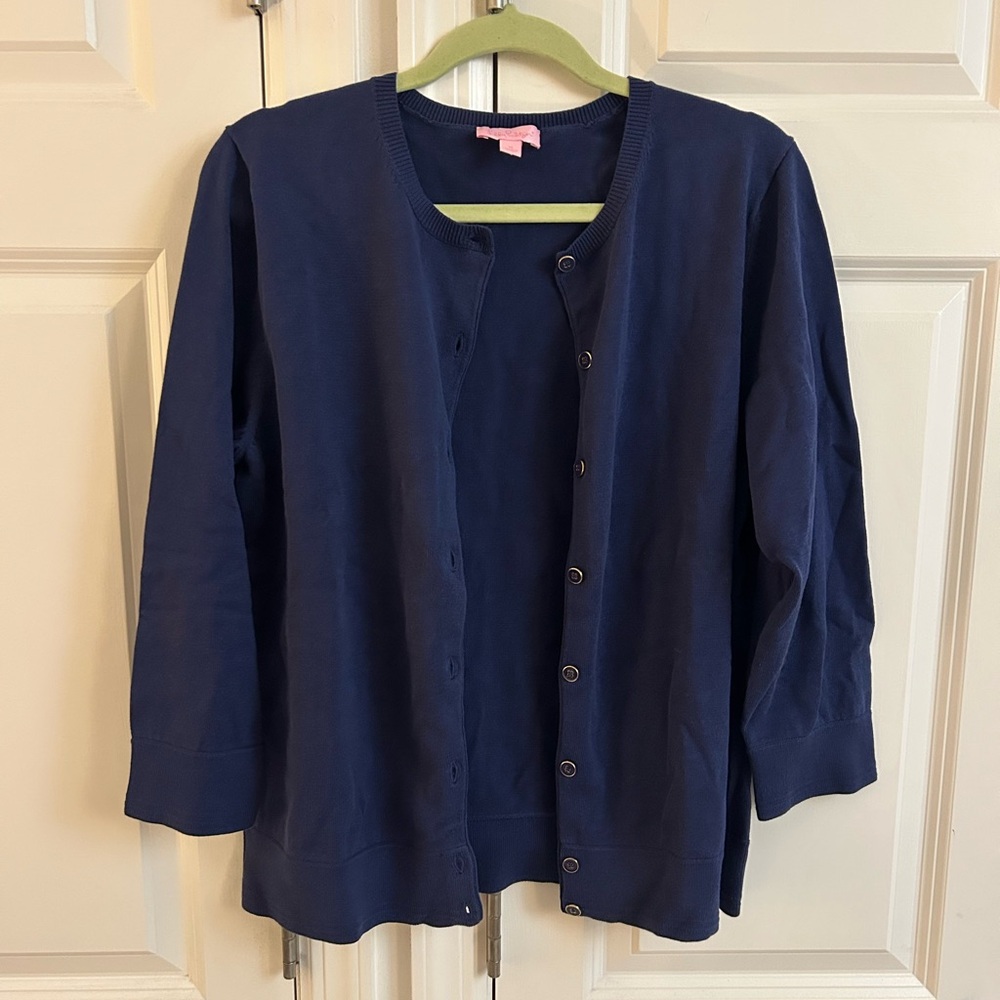 Lilly Pulitzer Navy Blue Cardigan Sweater